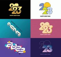 Big Set of 2023 Happy New Year logo text design 2023 number design template vector