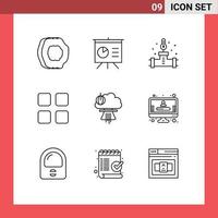 9 Creative Icons Modern Signs and Symbols of explosion math pipe education calc Editable Vector Design Elements
