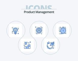 Product Management Blue Icon Pack 5 Icon Design. user. selection. management. focus. idea vector