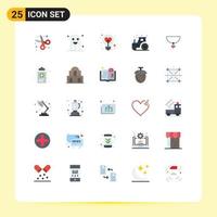 25 Thematic Vector Flat Colors and Editable Symbols of farming agriculture ghost idea heart Editable Vector Design Elements