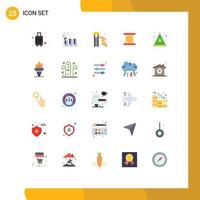 Pictogram Set of 25 Simple Flat Colors of hat chinese park slider china scroll Editable Vector Design Elements