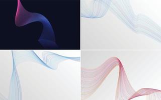 Modern wave curve abstract vector backgrounds for a chic and modern design