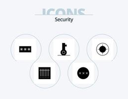 paquete de iconos de glifos de seguridad 5 diseño de iconos. enfocar. seguridad. llave. contraseña. llave vector