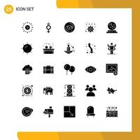 Set of 25 Modern UI Icons Symbols Signs for october halloween cap settings favorite Editable Vector Design Elements