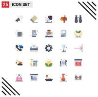 Stock Vector Icon Pack of 25 Line Signs and Symbols for find postoffice competition mail box mail Editable Vector Design Elements