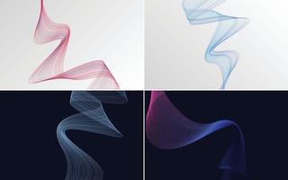 Collection of geometric minimal lines pattern set vector