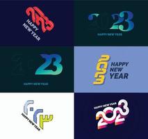 Big Set of 2023 Happy New Year logo text design 2023 number design template vector