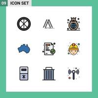 9 Creative Icons Modern Signs and Symbols of map country repair australian global Editable Vector Design Elements