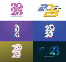 Big Set of 2023 Happy New Year logo text design 2023 number design template vector