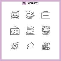9 Creative Icons Modern Signs and Symbols of christmas office safe drink technology Editable Vector Design Elements