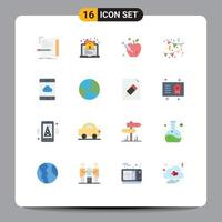 paquete de iconos de vector de stock de 16 signos y símbolos de línea para respaldo de teléfono inteligente fiesta en línea cumpleaños paquete editable de elementos de diseño de vector creativo