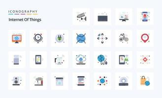 25 Internet Of Things Flat color icon pack vector