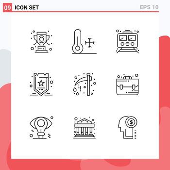 9 concepto de esquema para sitios web móviles y aplicaciones hacha seo metro optimización transporte elementos de diseño vectorial editables vector