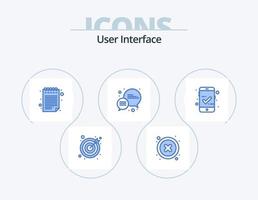 User Interface Blue Icon Pack 5 Icon Design. . . pad icon. mobile access. approved vector