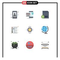 Modern Set of 9 Flat Colors Pictograph of learning device shop online devices Editable Vector Design Elements