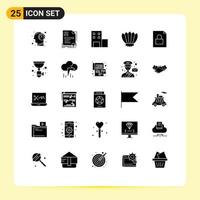 Set of 25 Modern UI Icons Symbols Signs for outdoor flippers agreement fins university Editable Vector Design Elements