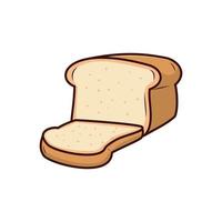 Bread vector illustration in cute cartoon style isolated on white background