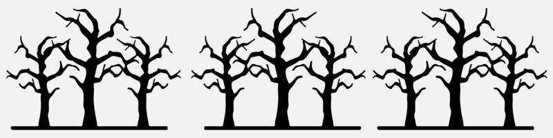Bare tree Silhouette art vector design plant bare shape for websites, printing and others.
