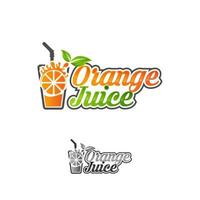 plantilla de logotipo de jugo de naranja. ilustración vectorial, plantilla de diseños de logotipo de jugo fresco. vector