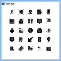 25 Creative Icons Modern Signs and Symbols of phone data browse base add Editable Vector Design Elements