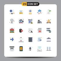 25 Universal Flat Colors Set for Web and Mobile Applications communication rainy business rainfall cloud Editable Vector Design Elements