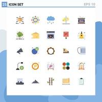 Universal Icon Symbols Group of 25 Modern Flat Colors of drum insight cloud imagination creativity Editable Vector Design Elements