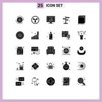 25 Solid Glyph concept for Websites Mobile and Apps program application screen app street Editable Vector Design Elements