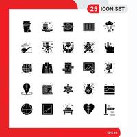 25 Creative Icons Modern Signs and Symbols of signal antenna baking shopping barcodes Editable Vector Design Elements