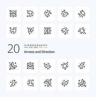 20 Arrow Line icon Pack like forward left left down direction vector