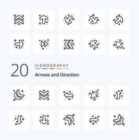 20 Arrow Line icon Pack like forward left left down direction vector