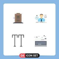 4 Creative Icons Modern Signs and Symbols of home caps failure depression board Editable Vector Design Elements