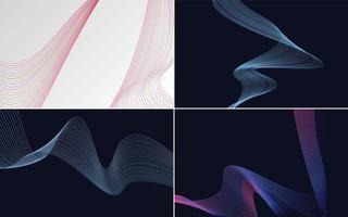 Collection of geometric minimal lines pattern set vector