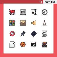 16 Creative Icons Modern Signs and Symbols of house pin crane file document Editable Creative Vector Design Elements