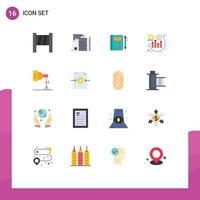 Group of 16 Modern Flat Colors Set for photo seo note return sketch Editable Pack of Creative Vector Design Elements