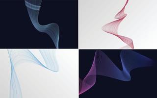 Wave curve abstract vector backgrounds for a unique and eye-catching look