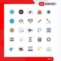 Set of 25 Modern UI Icons Symbols Signs for blocker waste mountains pollution landscape Editable Vector Design Elements