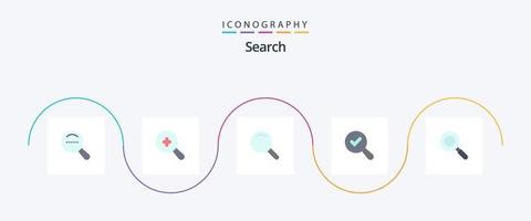 Search Flat 5 Icon Pack Including . ui. find. search vector