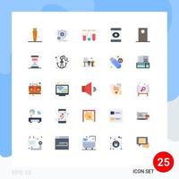 grupo de símbolos de iconos universales de 25 colores planos modernos de elementos de diseño de vectores editables de ciencia de sangre segura de virus smartphone