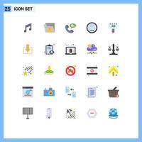 Set of 25 Modern UI Icons Symbols Signs for ad development service develop code Editable Vector Design Elements