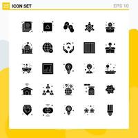 25 Creative Icons Modern Signs and Symbols of building geometric footwear cube educate Editable Vector Design Elements