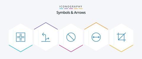 Symbols and Arrows 25 Blue icon pack including . symbols. forbidden. screen. symbols vector