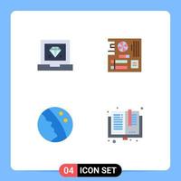 Flat Icon Pack of 4 Universal Symbols of coding dermatology programming main skin Editable Vector Design Elements