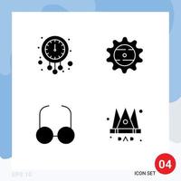 Solid Glyph concept for Websites Mobile and Apps clock glasses time cap view Editable Vector Design Elements