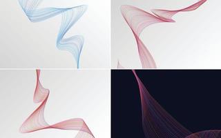 Collection of geometric minimal lines pattern set vector