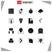 16 Creative Icons Modern Signs and Symbols of creative storage spring safe time Editable Vector Design Elements