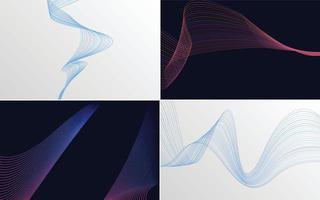 modern wave curve abstract presentation background Pack vector