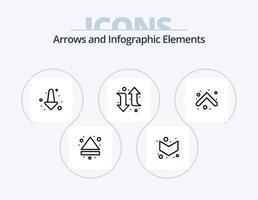 Arrow Line Icon Pack 5 Icon Design. down. up. direction. arrows. up down vector