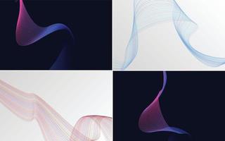 modern wave curve abstract presentation background Pack vector