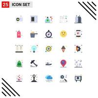 25 Universal Flat Colors Set for Web and Mobile Applications building element products cable fragrance Editable Vector Design Elements