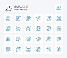 Auction 25 Blue Color icon pack including compete. lawyer. auction. law. hand vector